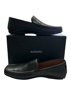 Alfani Java Black Leather Loafer Driving Shoes SIZE 12M NEW IN BOX